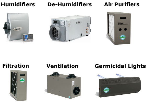Humidifiers, dehumidifiers, air purifiers, air filters