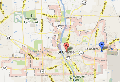 St. Charles heating and cooling service area